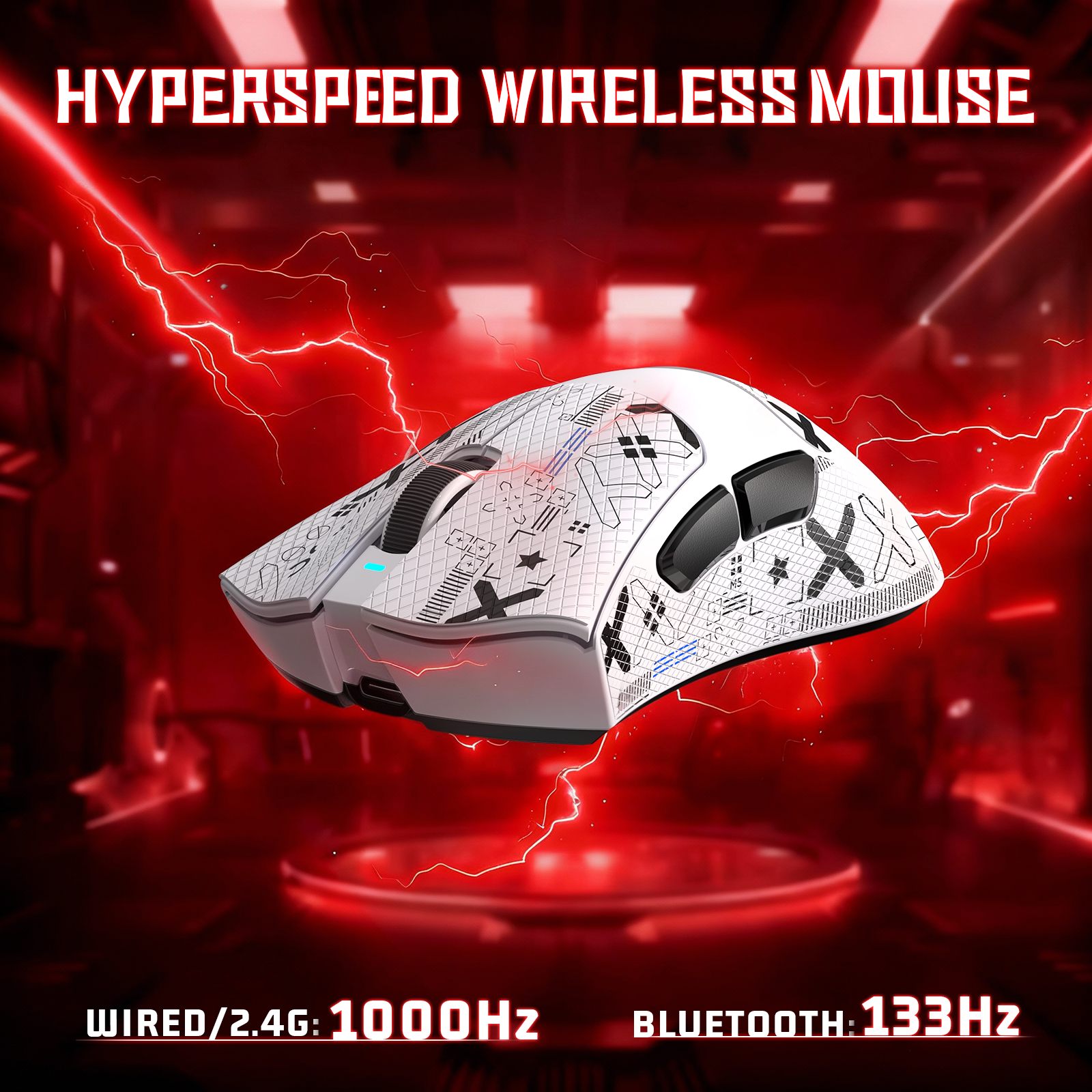 Mouse Gamer Tri-modo Ultra-Leve ATTACK SHARK V3
