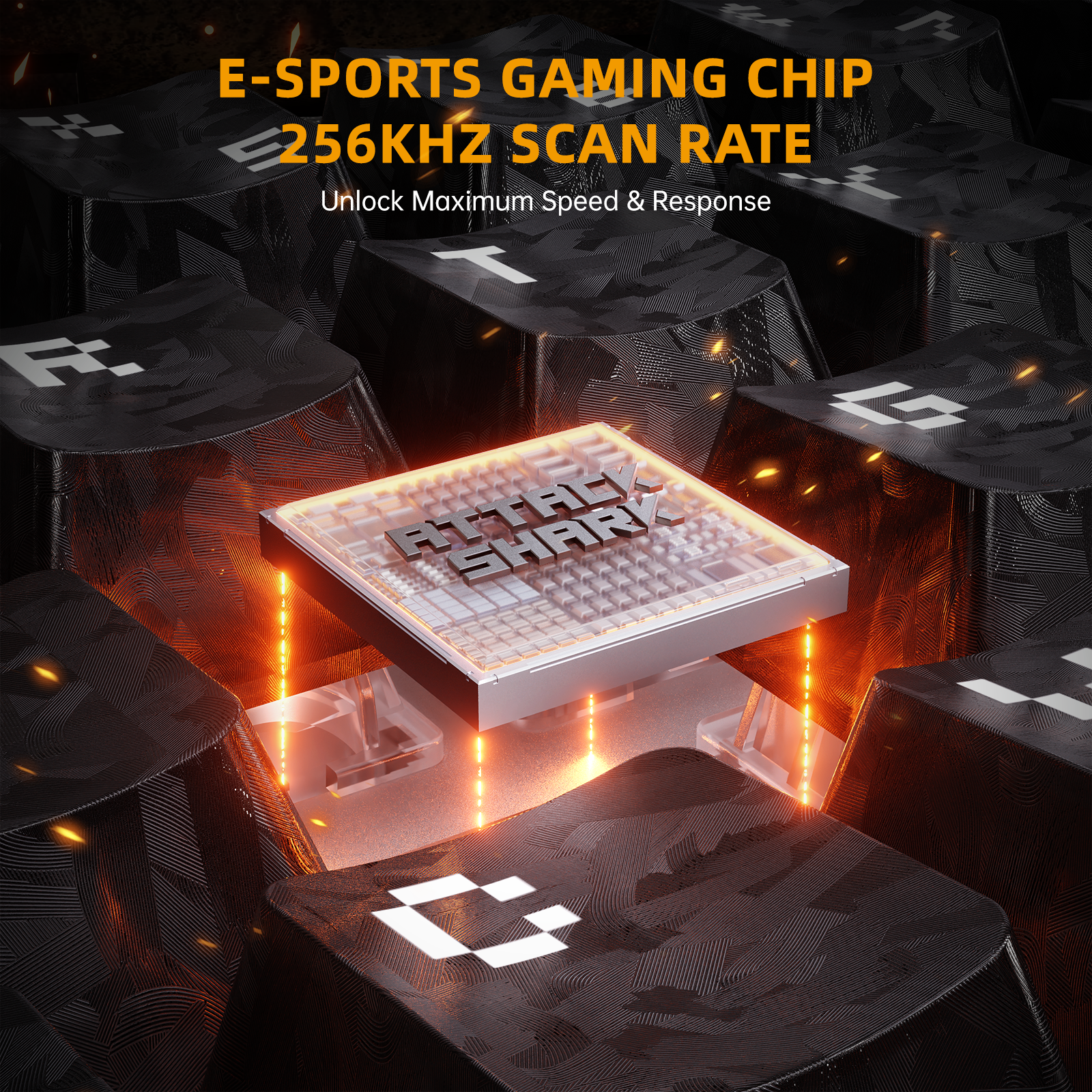 Teclado ATTACK SHARK R68 HE Rapid Trigger com Switch Magnético em Fibra de Carbono