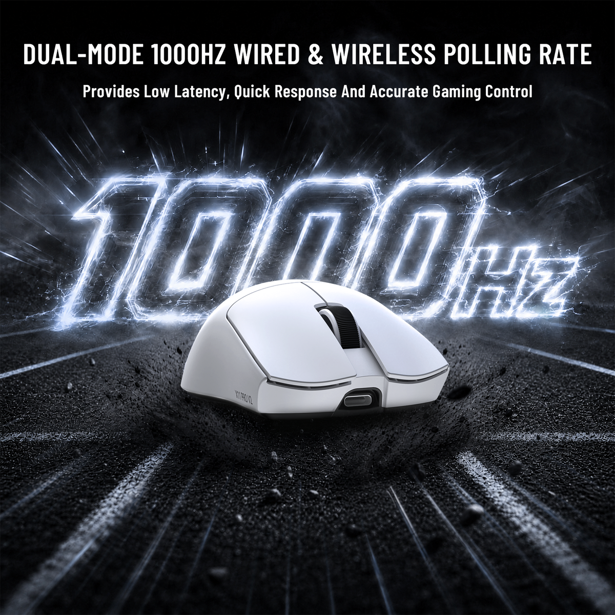 Mouse Gamer Sem Fio ATTACK SHARK X11 PRO V2 com Tela TFT e Base de Carregamento com Cabo Enrolado C06