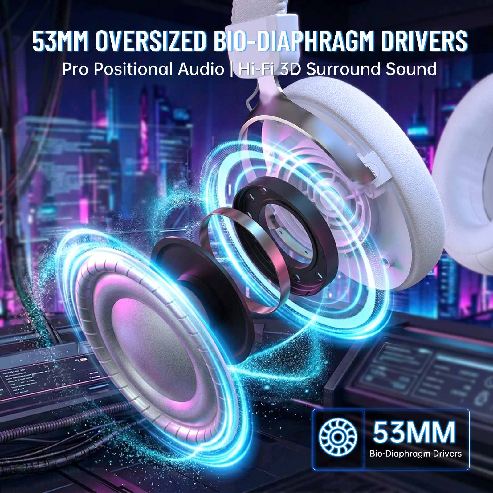 Headset Gamer Sem Fio ATTACK SHARK L50 PRO com Três Modos