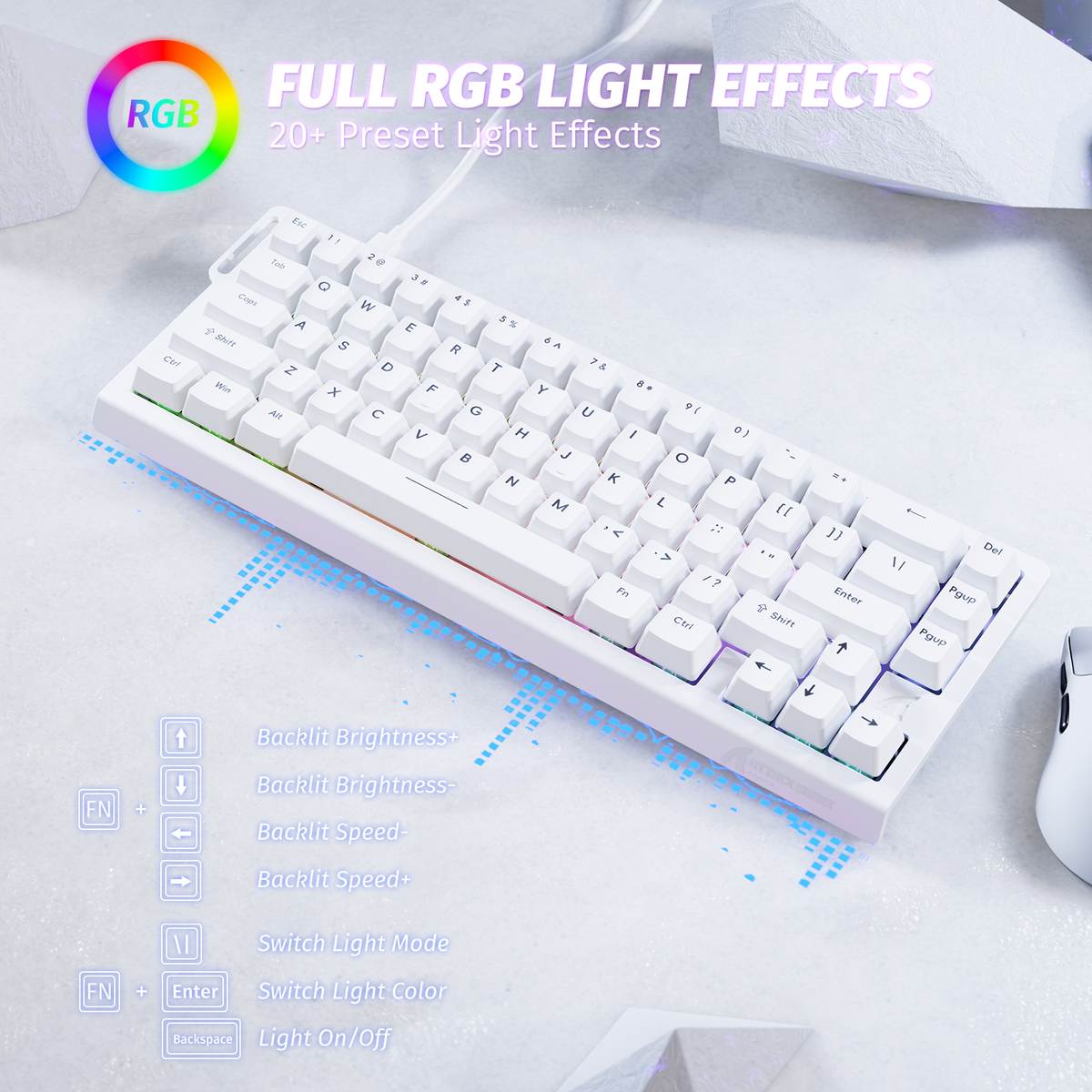 ATTACK SHARK X68 HE Teclado Rapid Trigger com Switch Magnético