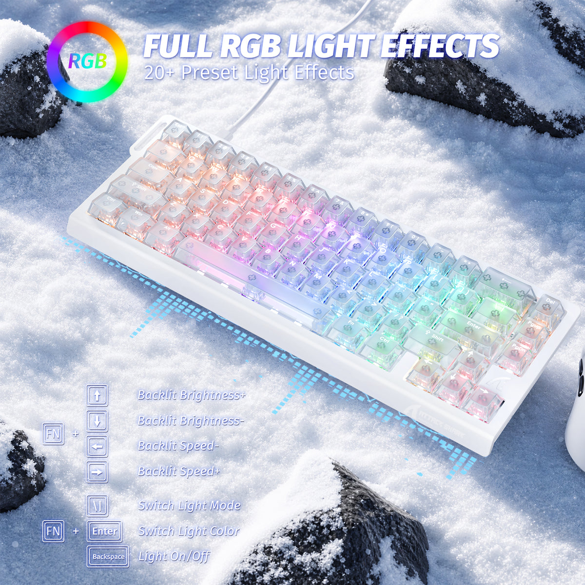 ATTACK SHARK X68 HE Teclado Rapid Trigger com Switch Magnético