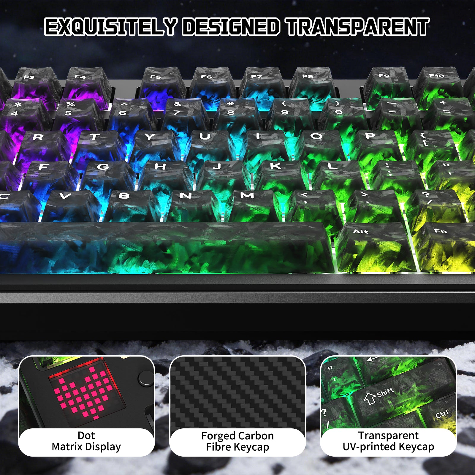 Teclado Mecânico Sem Fio ATTACK SHARK X87 ULTRA com Receptor Sem Fio 8K
