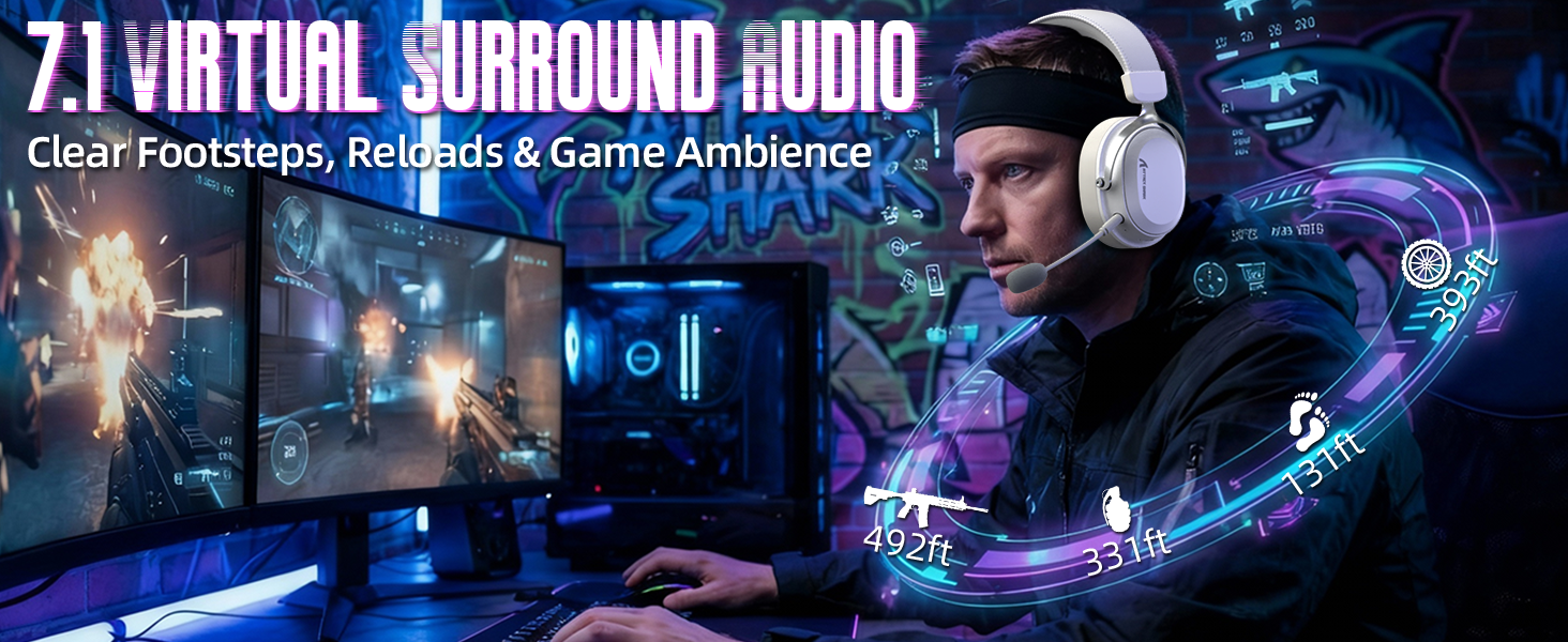 Headset Gamer Sem Fio ATTACK SHARK L30PRO