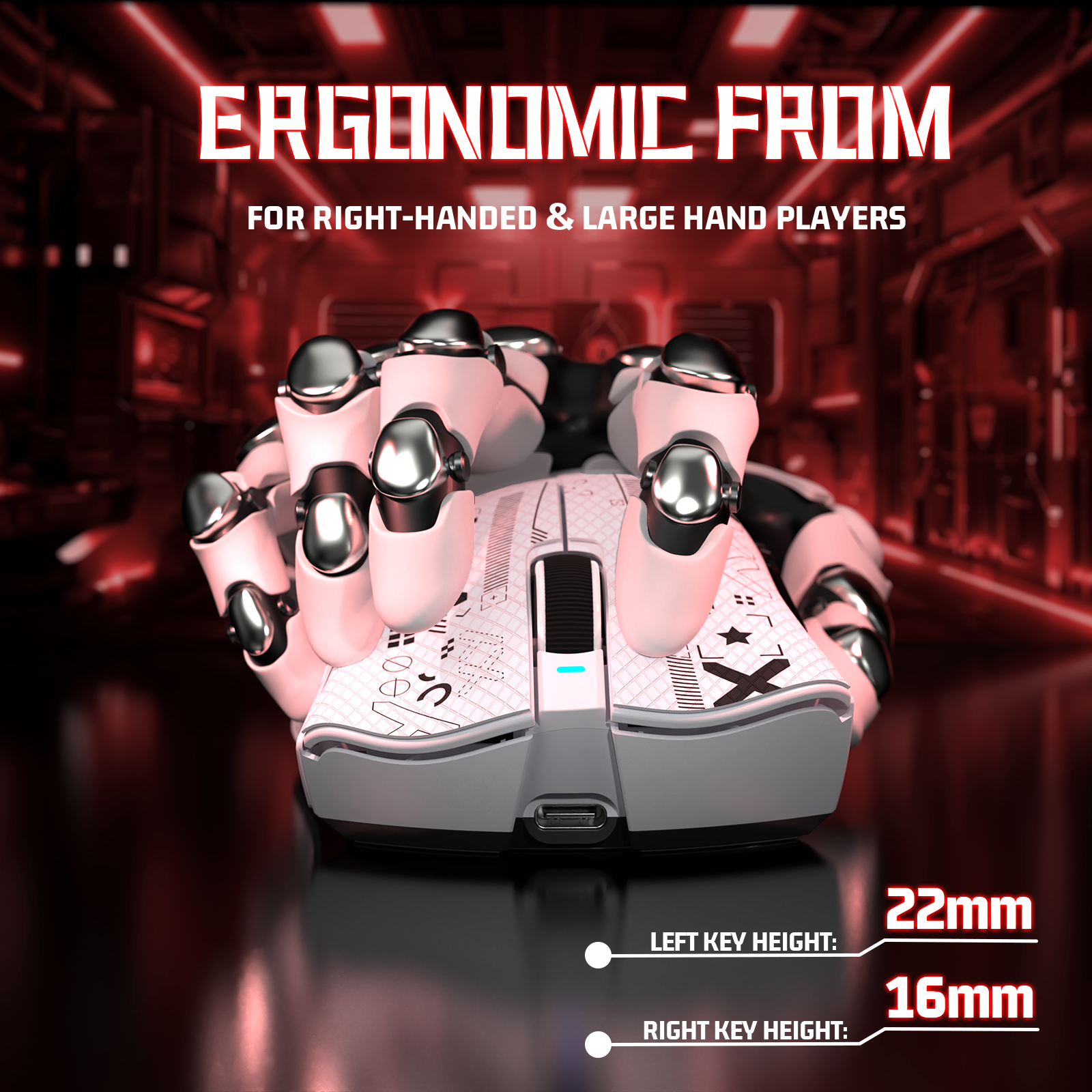 Mouse Gamer Tri-modo Ultra-Leve ATTACK SHARK V3