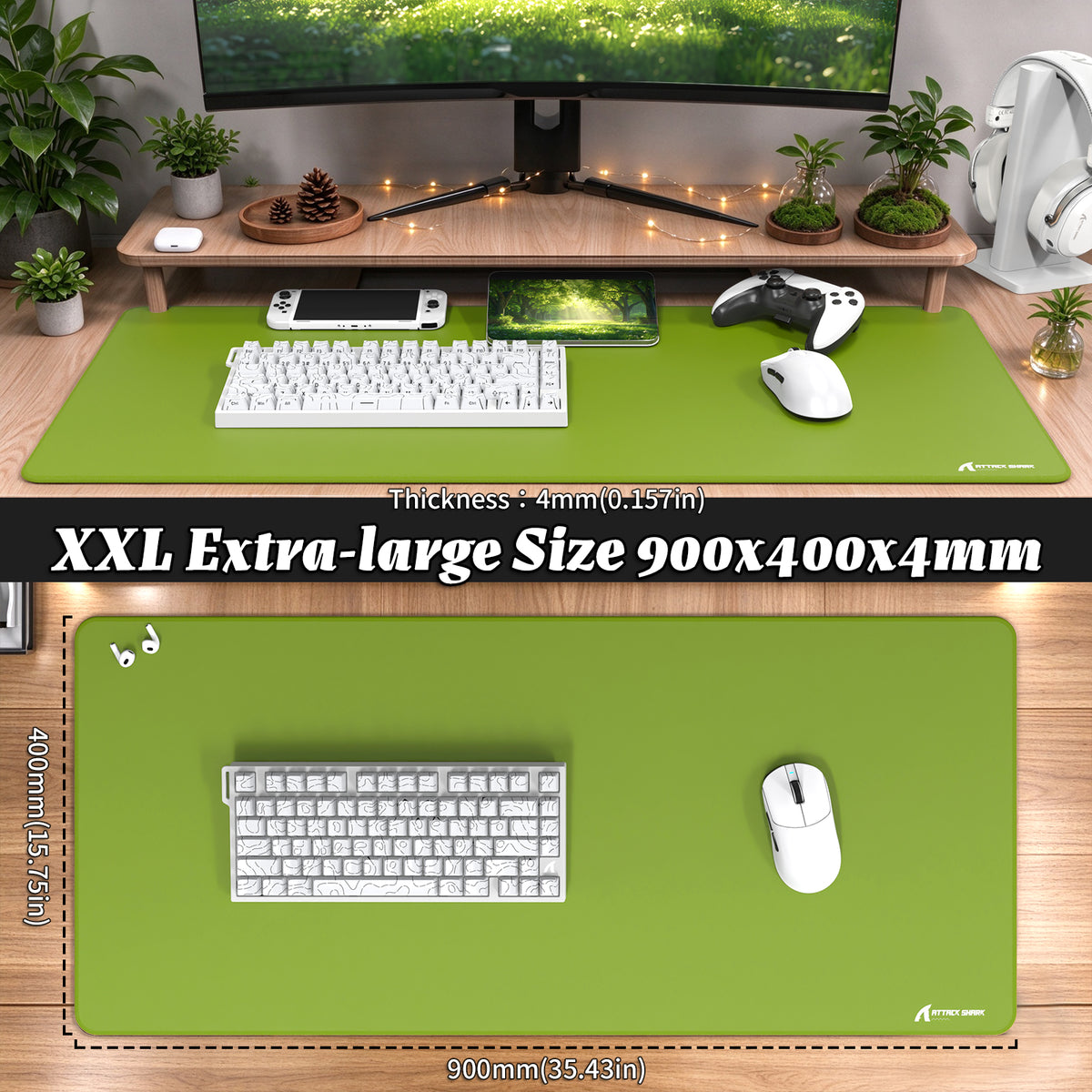 Mousepad Gamer eSport ATTACK SHARK CM02PRO (900x400x4 MM)