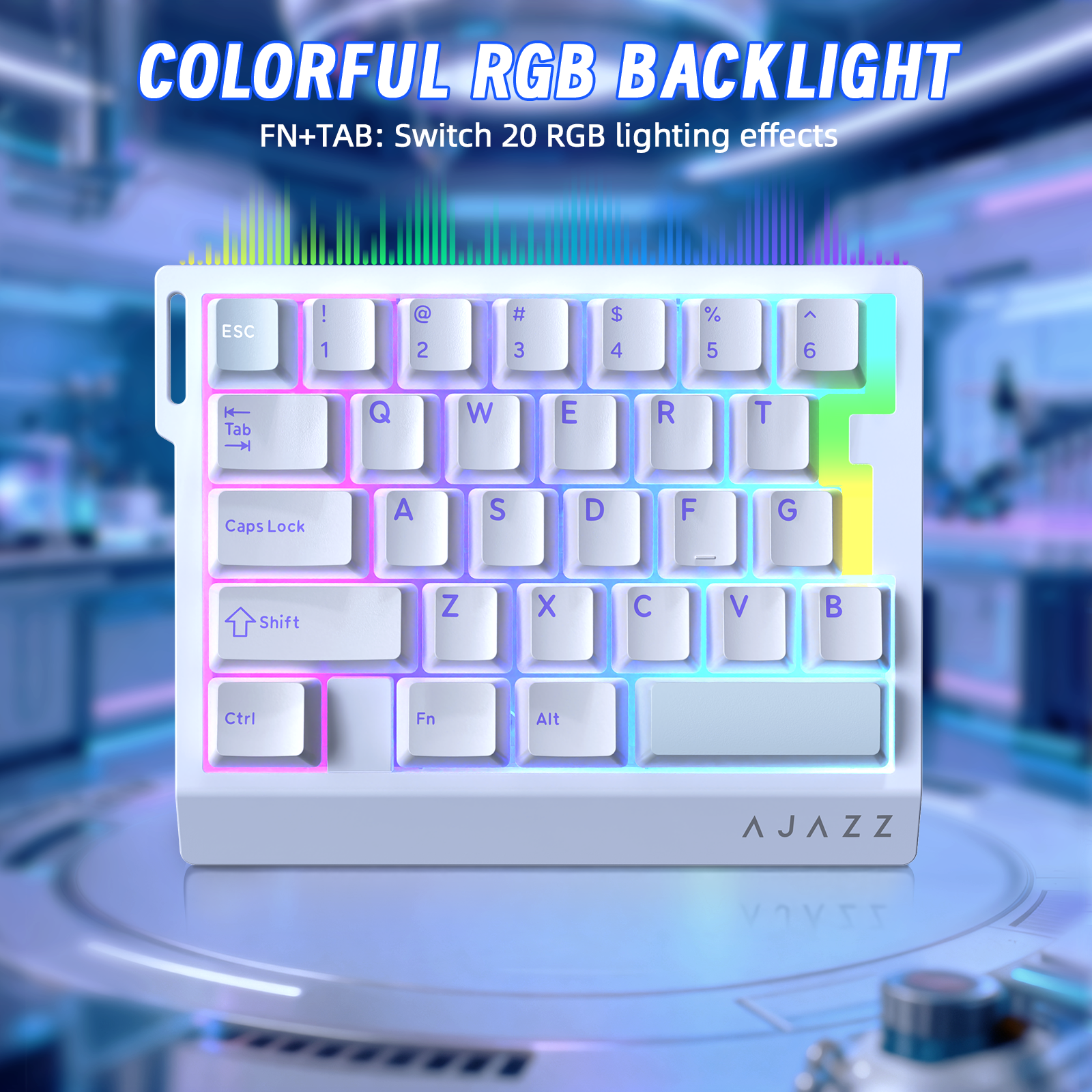 Teclado Gamer com Fio para Uma Mão ATTACK SHARK X AJAZZ AK029