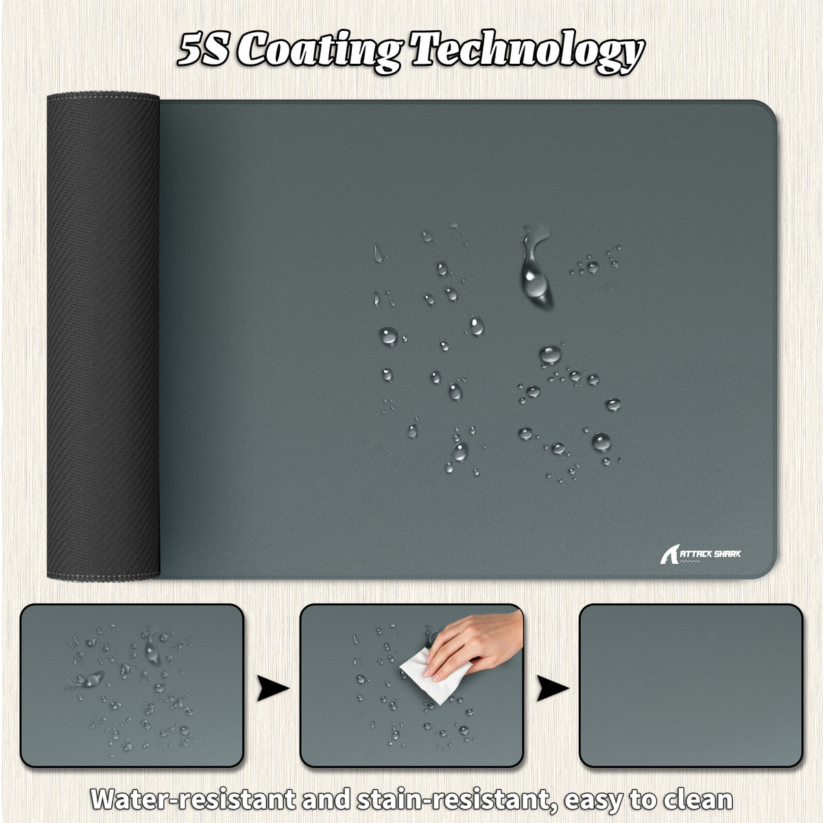 Mousepad Gamer eSport ATTACK SHARK CM02PRO (900x400x4 MM)