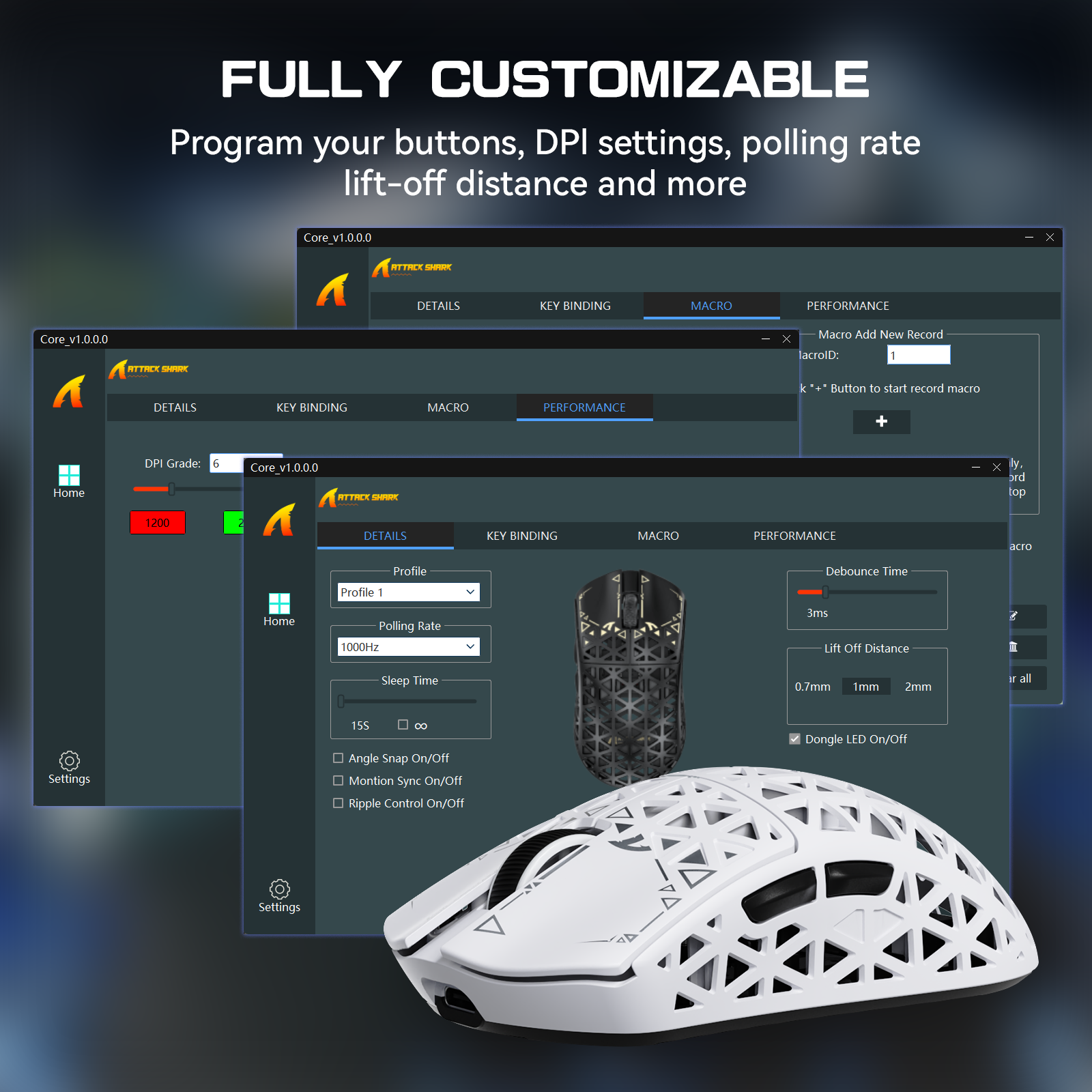 Mouse Gamer Sem Fio ATTACK SHARK R5 ULTRA Fibra de Carbono 8K PAW3950MAX