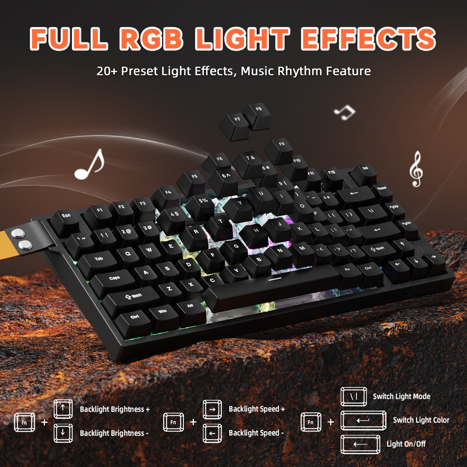 Teclado ATTACK SHARK R82 HE Rapid Trigger com Switch Magnético e RT de 0,005MM