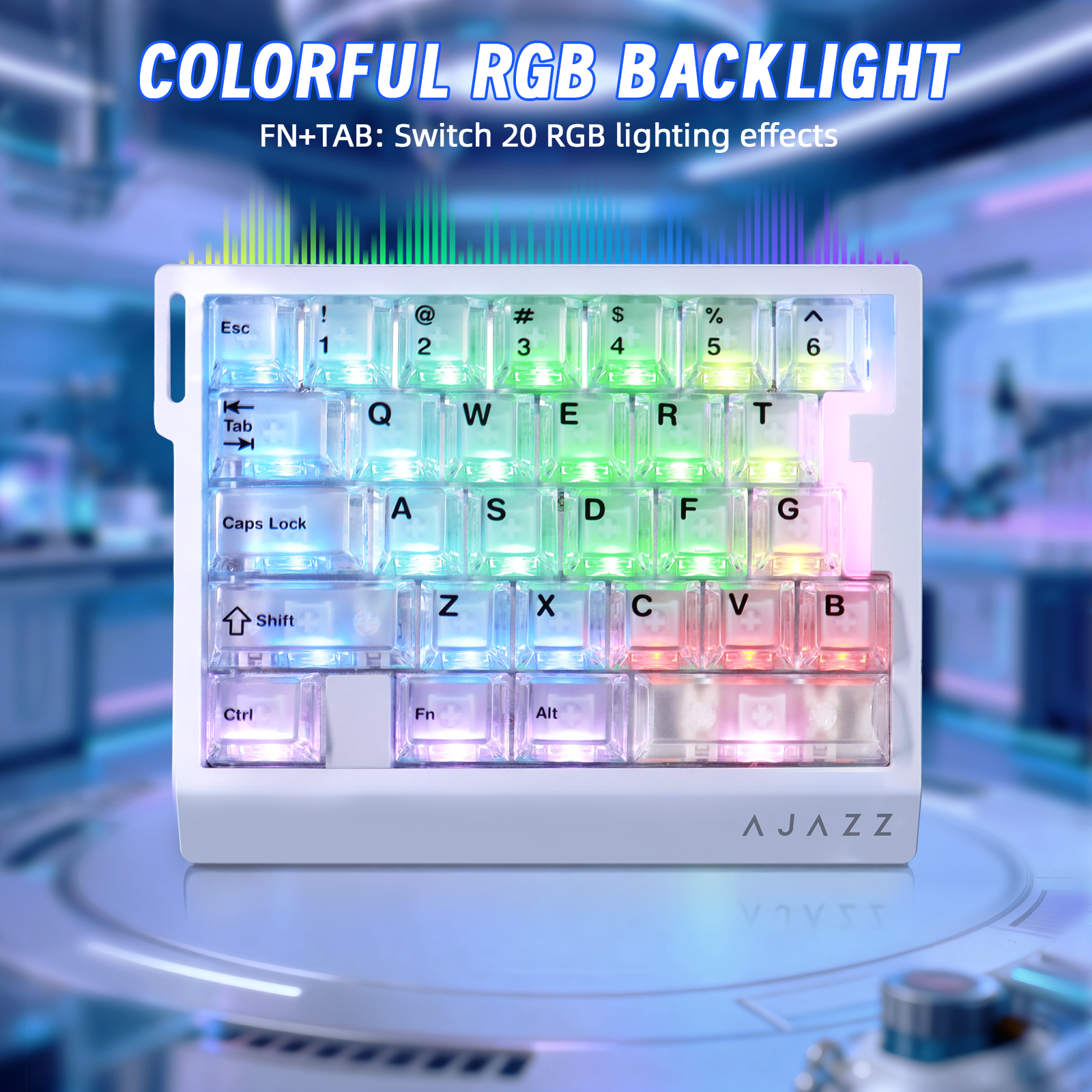 Teclado Gamer com Fio para Uma Mão ATTACK SHARK X AJAZZ AK029