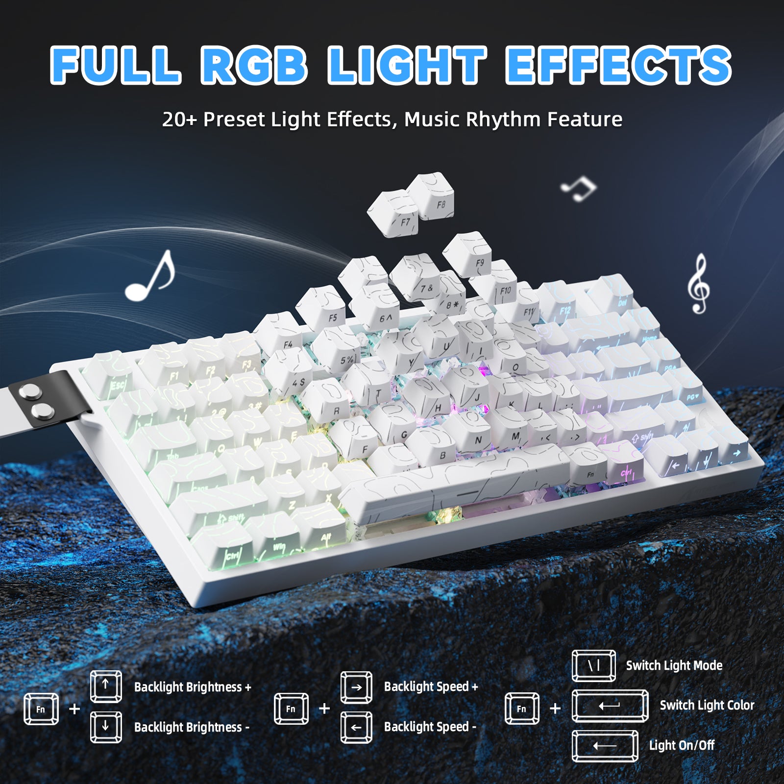 Teclado ATTACK SHARK R82 HE Rapid Trigger com Switch Magnético e RT de 0,005MM