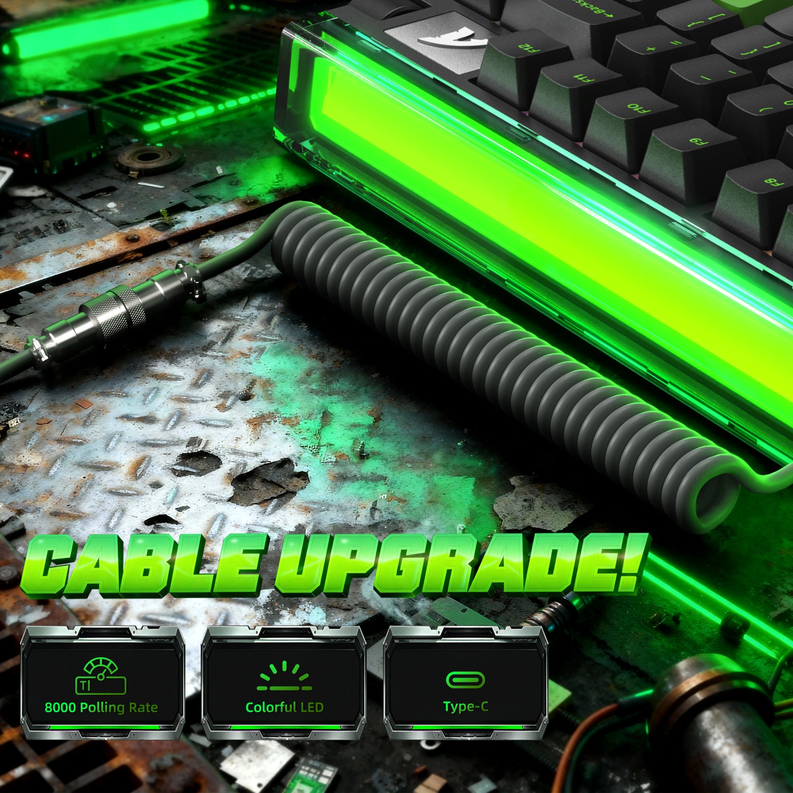 Teclado ATTACK SHARK R85 HE Rapid Trigger com Cabo LED C01ULTRA
