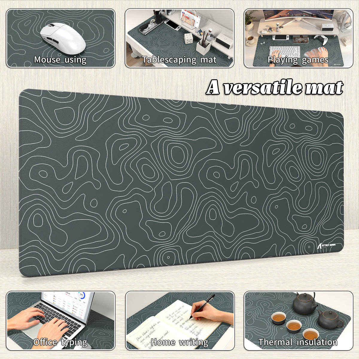 Mousepad Gamer eSport ATTACK SHARK CM02PRO (900x400x4 MM)