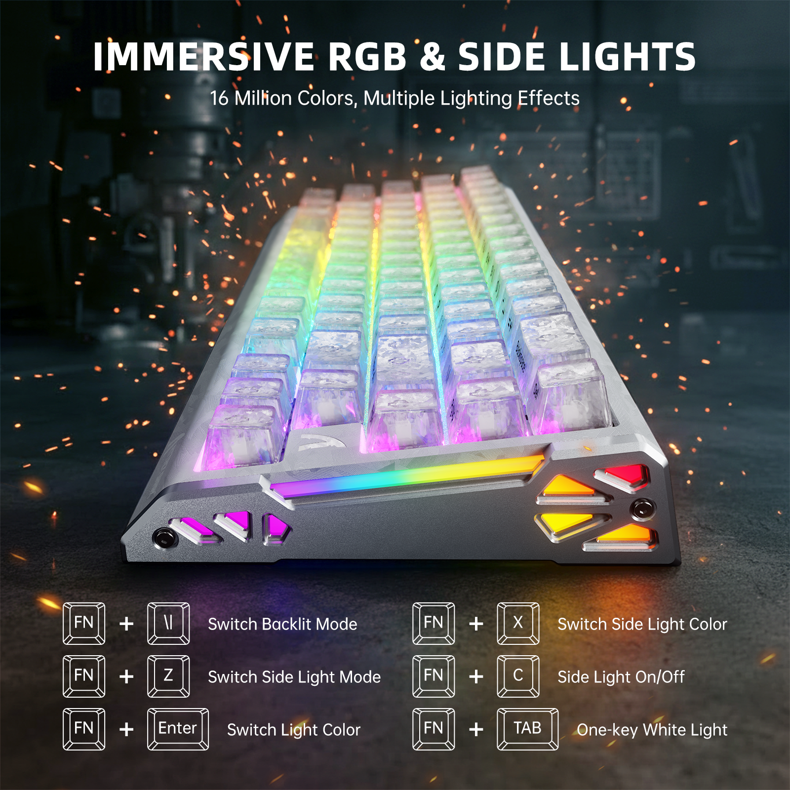 Teclado ATTACK SHARK R68 HE Rapid Trigger com Switch Magnético em Fibra de Carbono