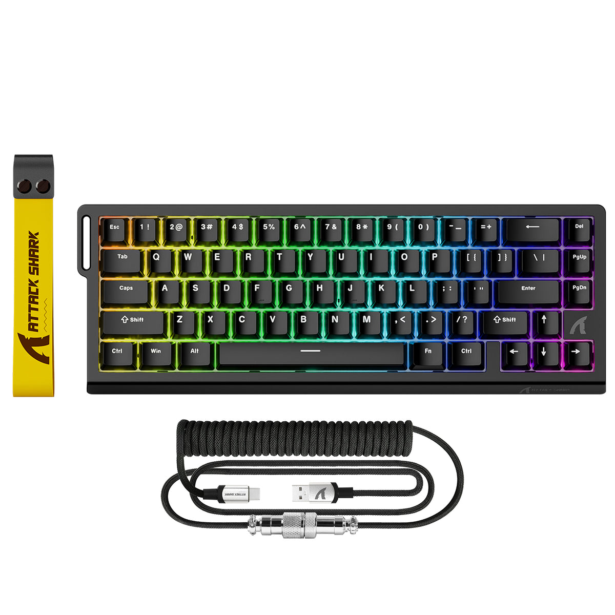 ATTACK SHARK X68 HE Teclado Rapid Trigger com Switch Magnético e Cabo Enrolado C01PRO