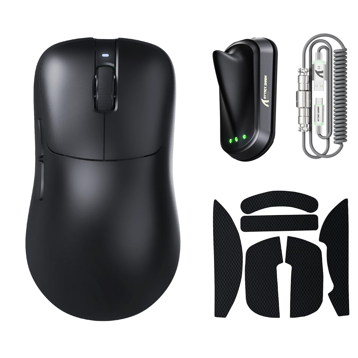 ATTACK SHARK V2 AIR PAW3955MAX Mouse Gamer Sem Fio Ergonômico