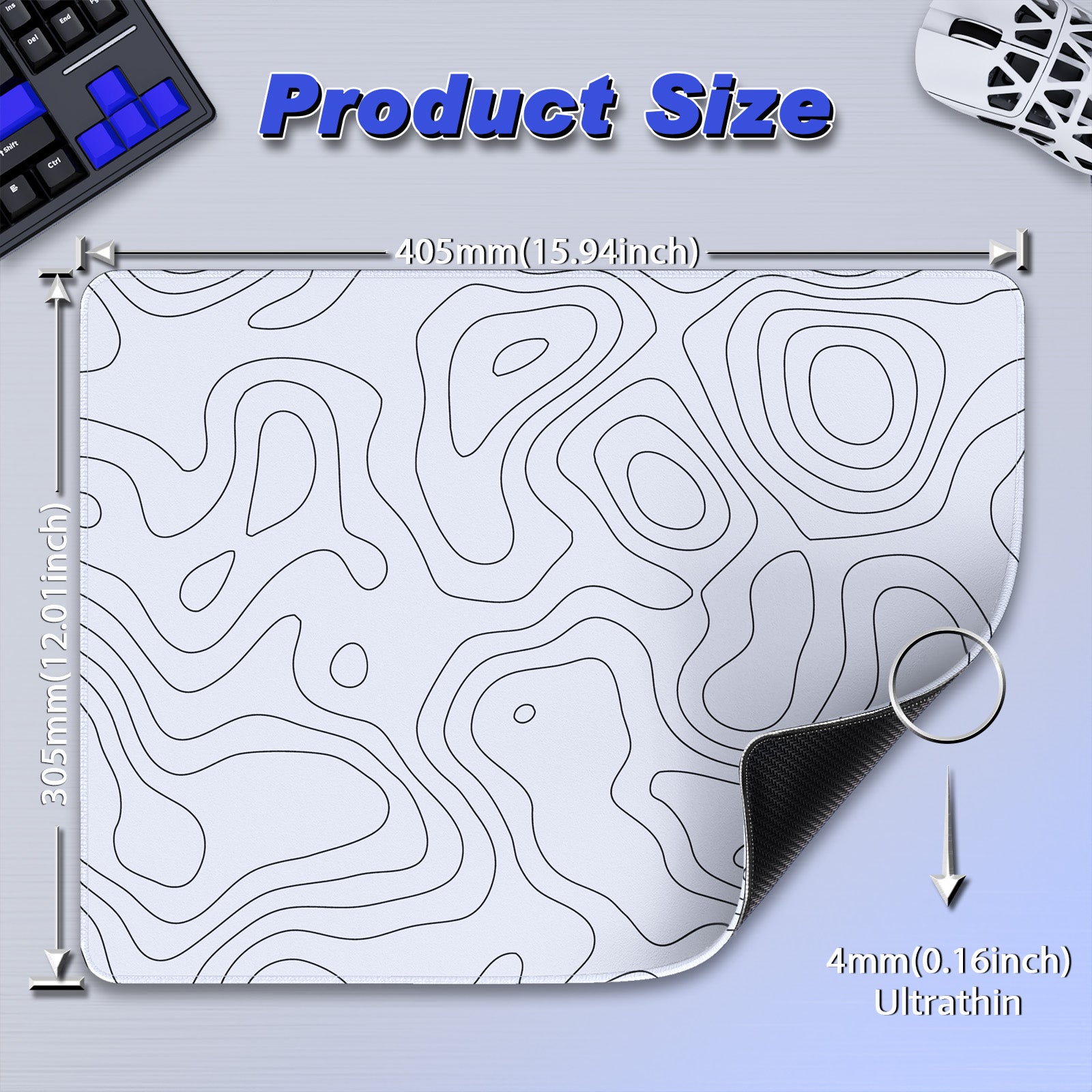 Mousepad Gamer eSport ATTACK SHARK CM02SE (410x310x4 MM)