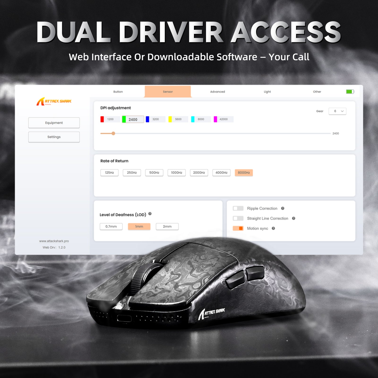 Pacote Gamer ATTACK SHARK R68 HE & R11 ULTRA de Fibra de Carbono