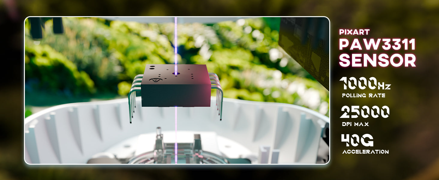 Mouse Gamer Sem Fio Tri-modo ATTACK SHARK G3 25000 DPI Ultraleve