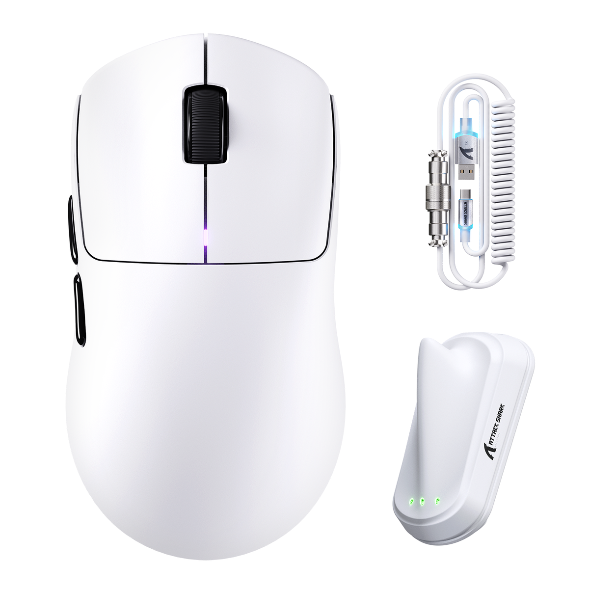 ATTACK SHARK F1 AIR 39g Mouse Gamer Sem Fio PAW3955MAX com Cabo C06 Ultra