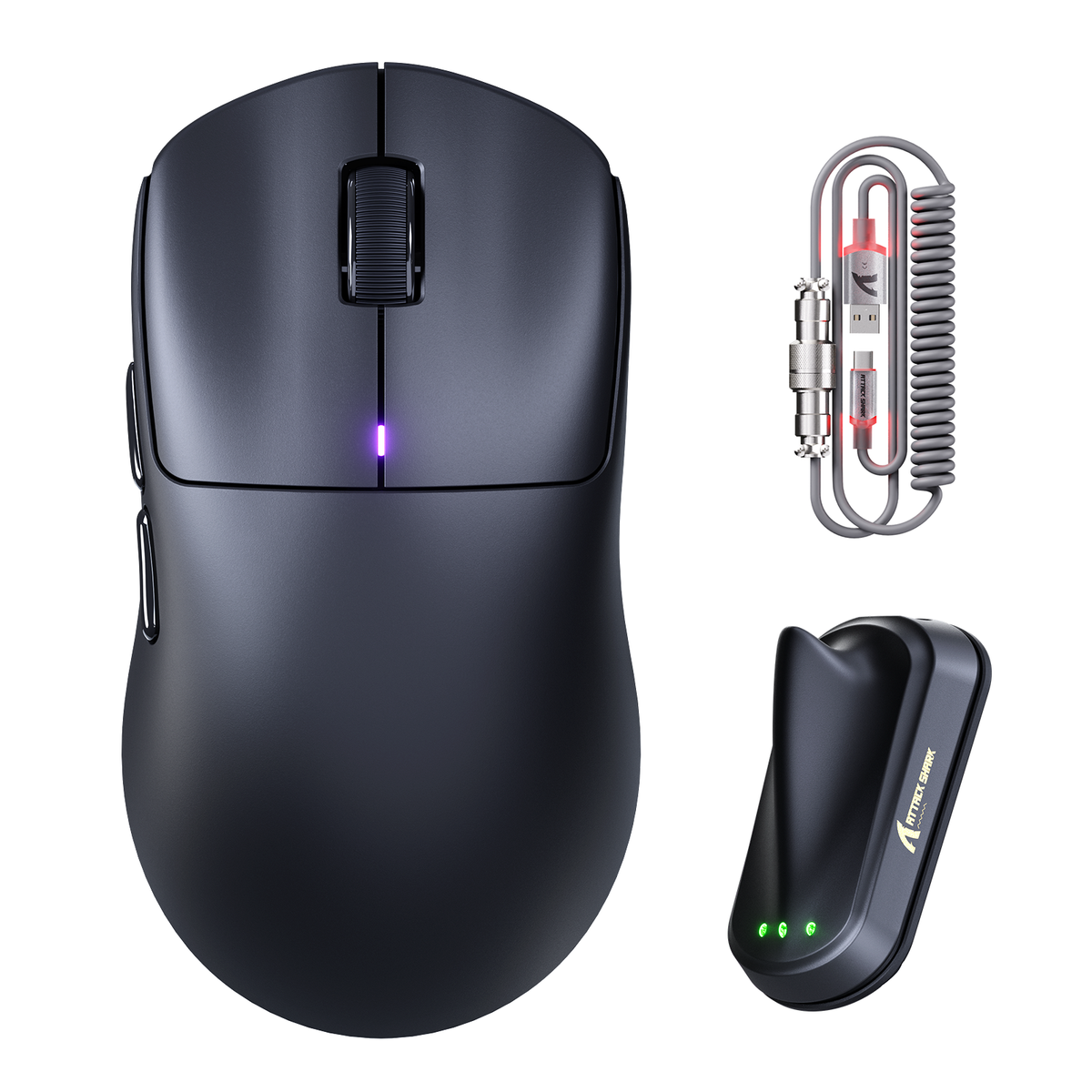 ATTACK SHARK F1 AIR 39g Mouse Gamer Sem Fio PAW3955MAX com Cabo C06 Ultra