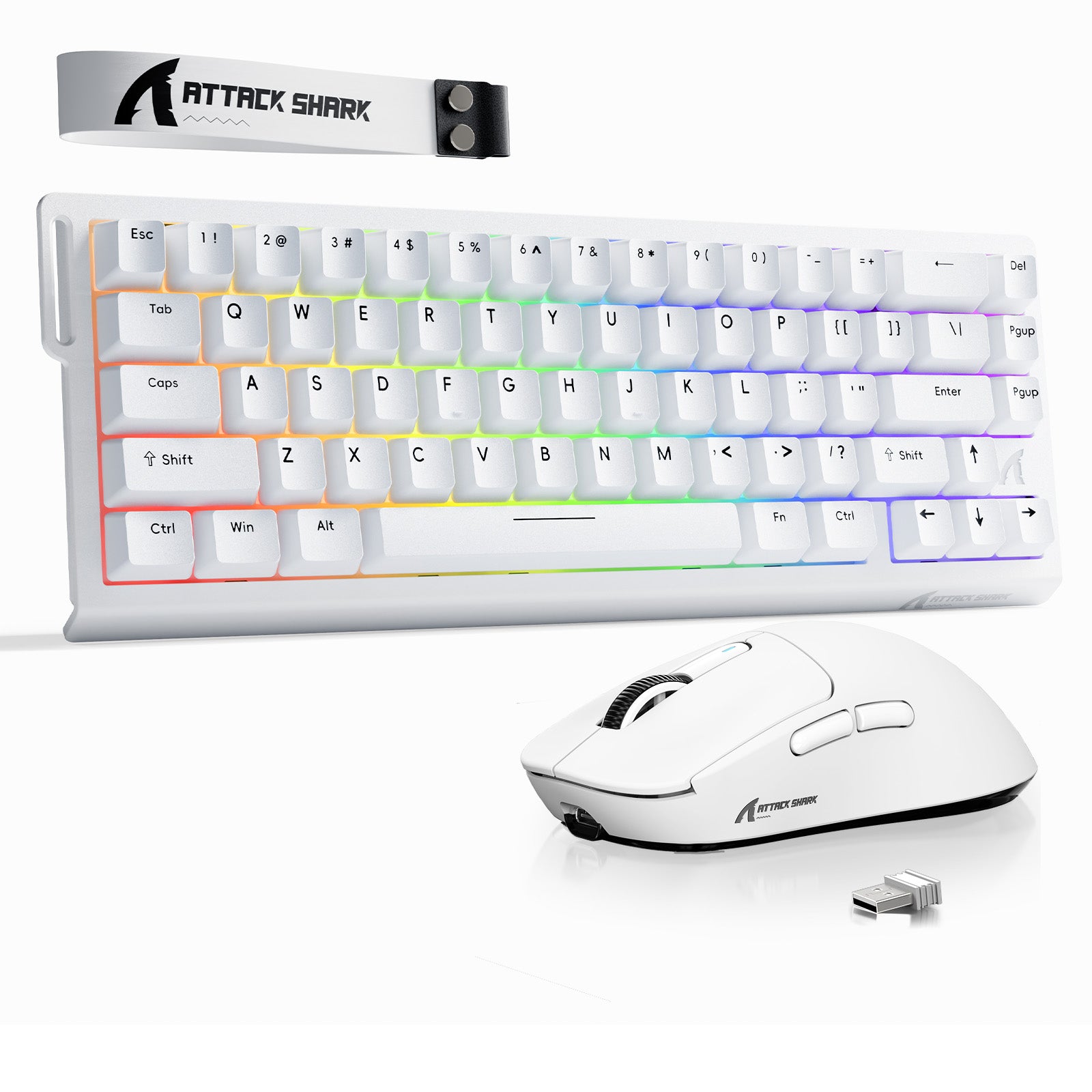Kit Teclado Rapid Trigger ATTACK SHARK X68HE + Mouse Gamer Sem Fio X3