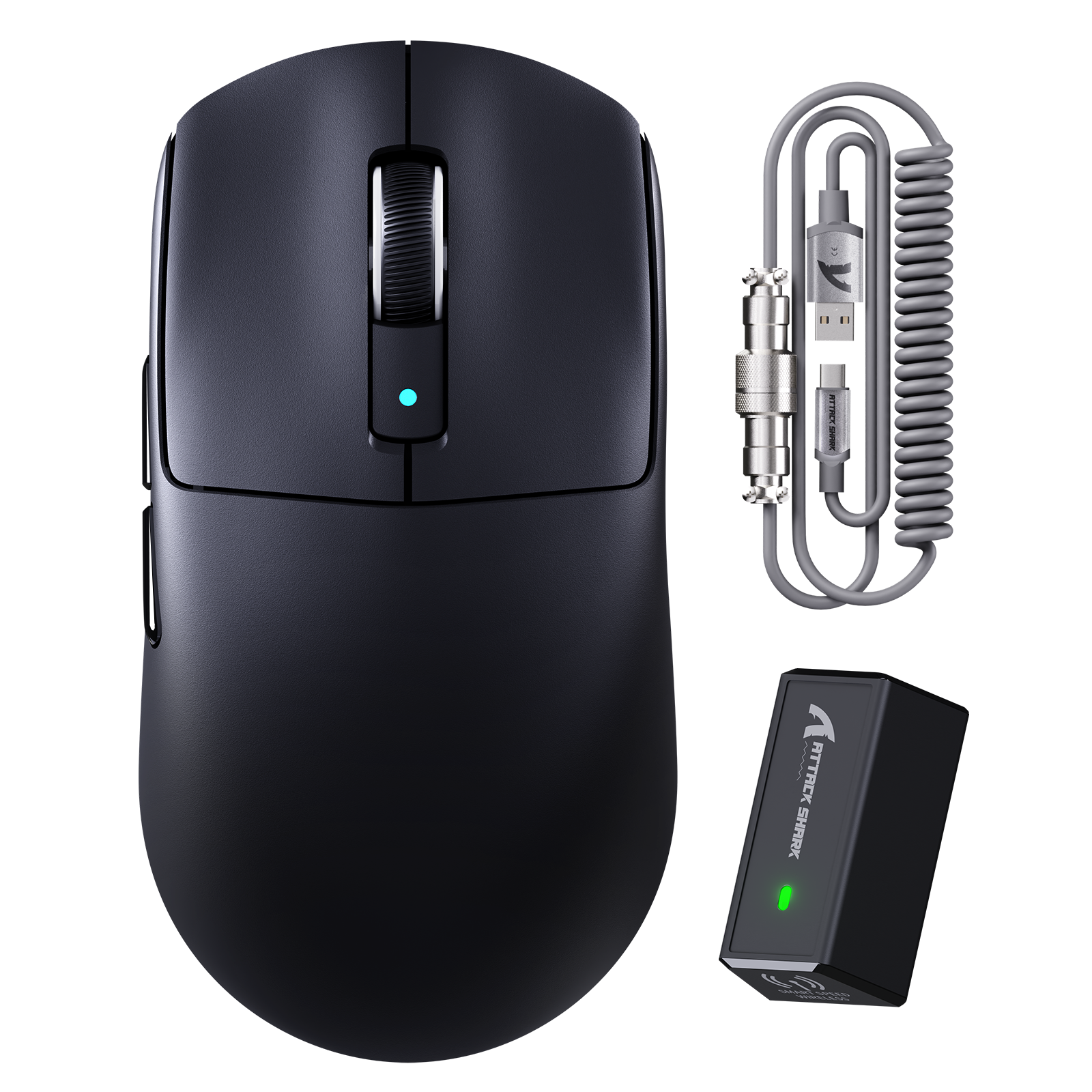 ATTACK SHARK R6 LIGHTSPEED Mouse Gamer Wireless com Cabo Enrolado para Mouse C06