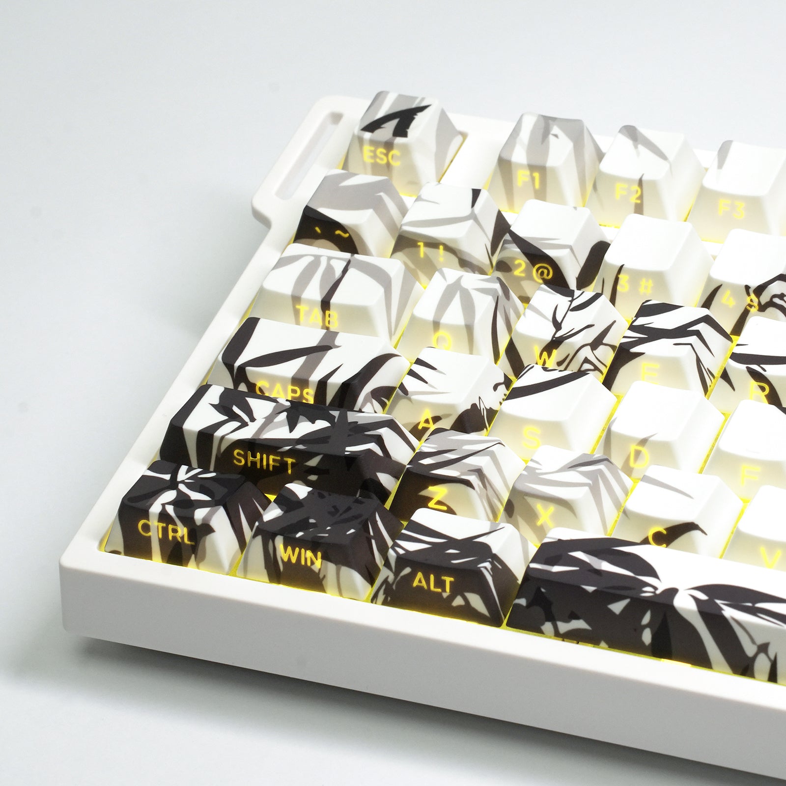 ATTACK SHARK SK02 129 teclas com keycaps PBT impressas na lateral, ANSI/ISO, Cavaleiro Errante