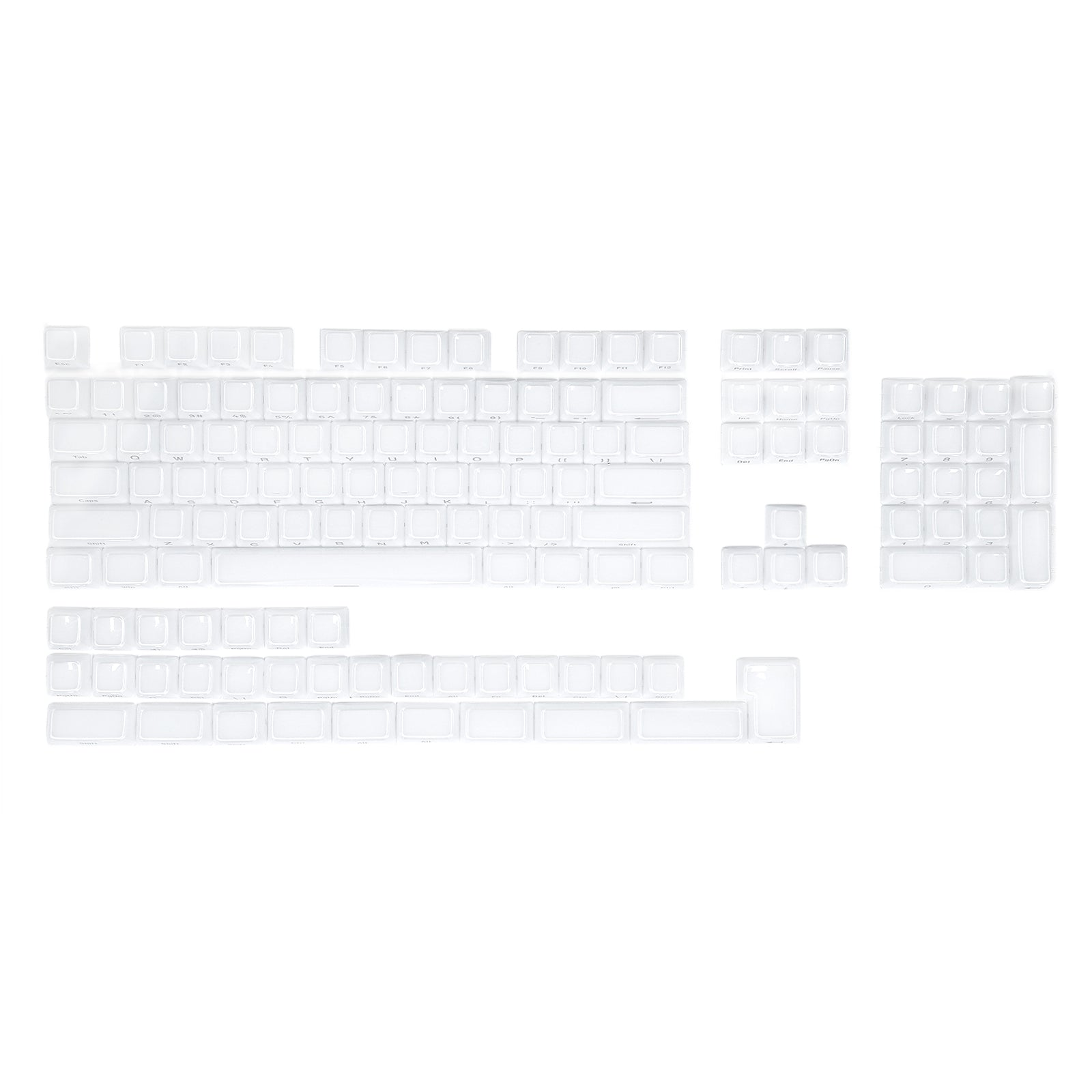 ATTACK SHARK SK03, 136 teclas, keycaps de cristal, perfil ASA, ANSI/ISO