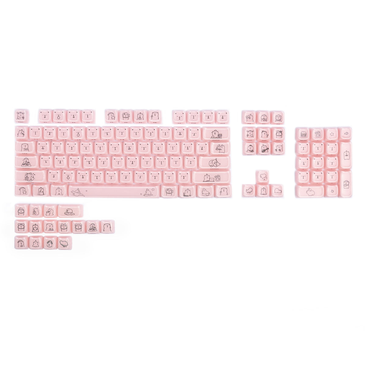 ATTACK SHARK SK05 118/119 teclas, keycaps de PBT, MOA, ANSI