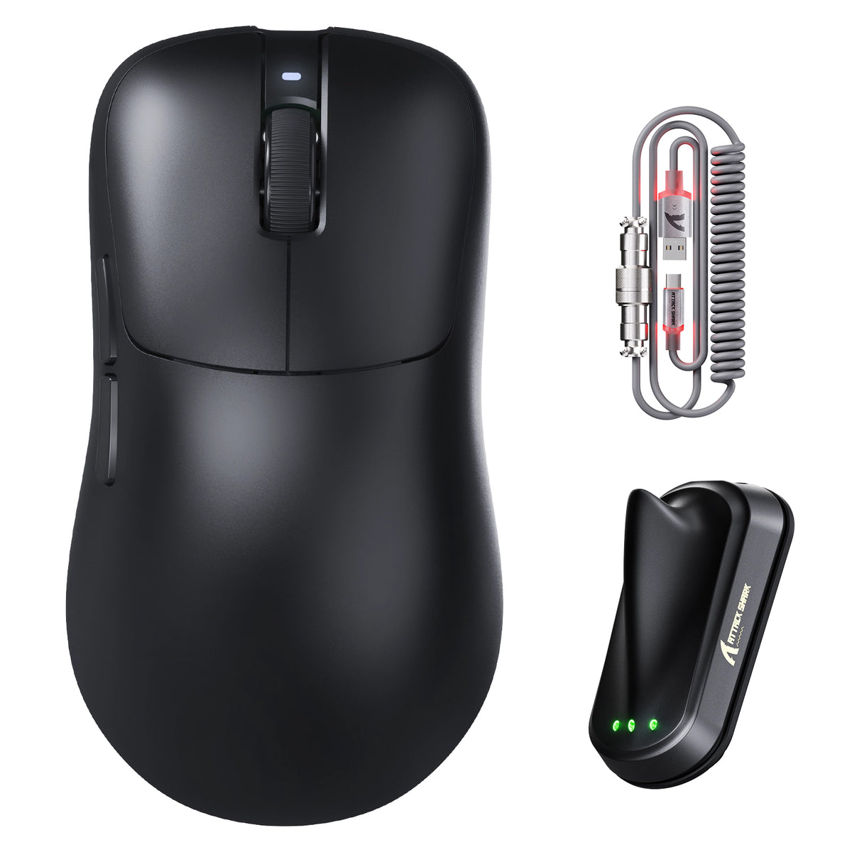 ATTACK SHARK V2 AIR PAW3955MAX Mouse Gamer Sem Fio Ergonômico