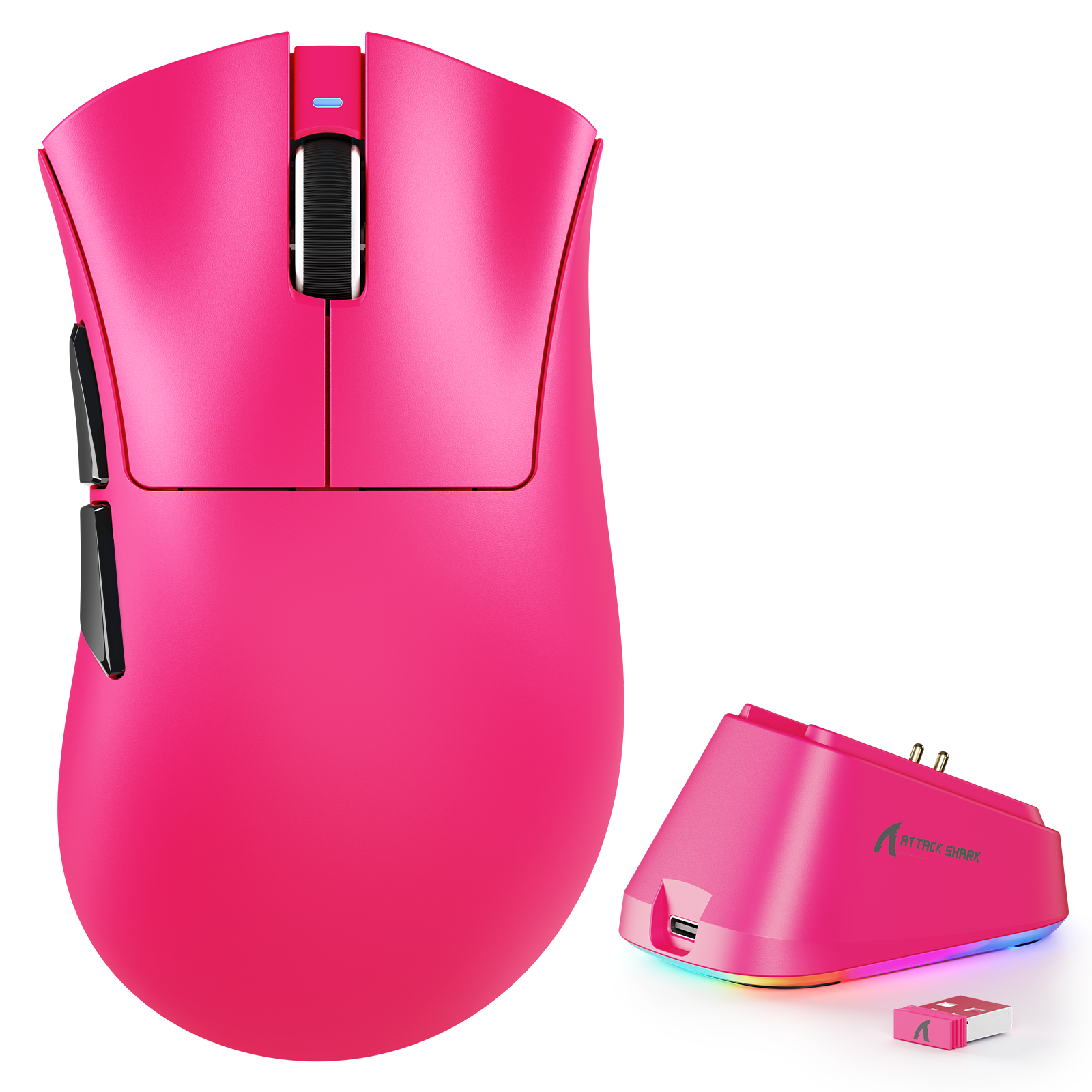 Mouse Gamer Tri-Mode Ultra-Leve ATTACK SHARK V3PRO com Dock de Carregamento