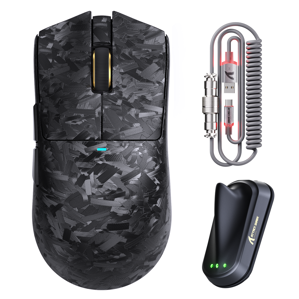Mouse Gamer Sem Fio X11 Ultra Carbon Fiber | 8000Hz - Attack Shark