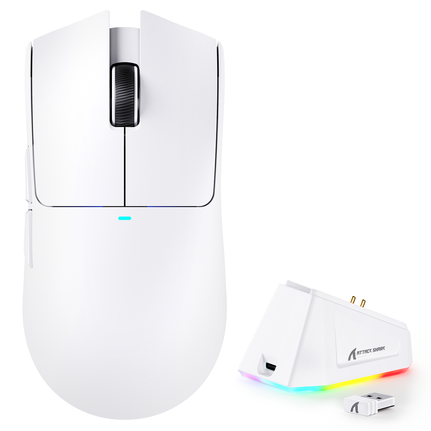 ATTACK SHARK X11 Mouse Gamer Sem Fio com Base de Carregamento