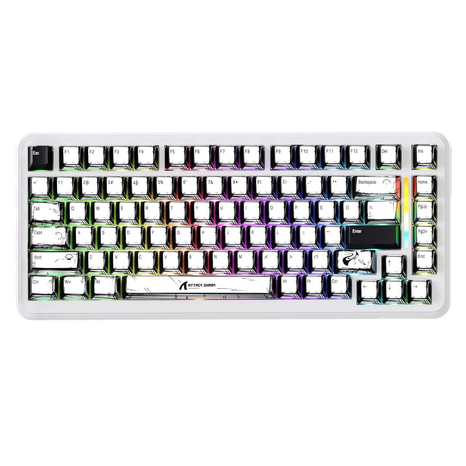 Teclado Gamer Sem Fio ATTACK SHARK X82PRO HE com Rapid Trigger e Switches Magnéticos