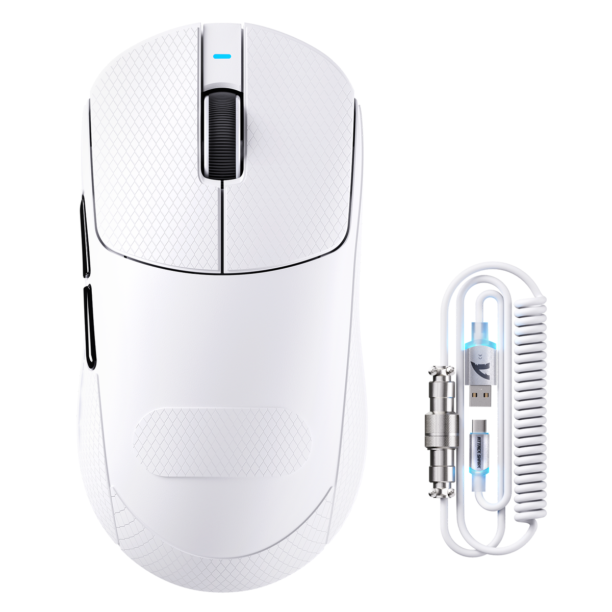 Mouse gamer sem fio de três modos ATTACK SHARK X8 PLUS com cabo C06 ULTRA