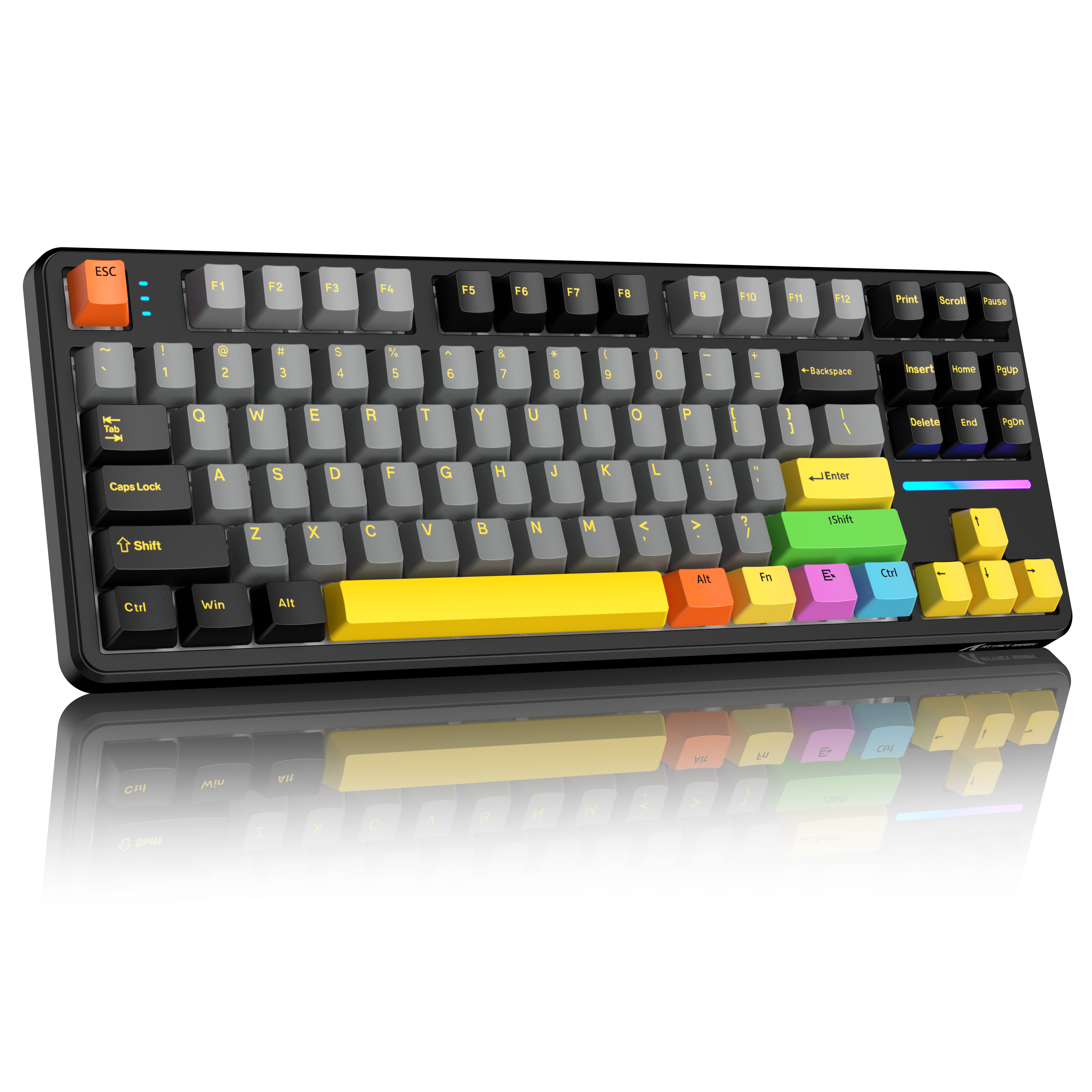 ATTACK SHARK X87 Teclado Mecânico Tri-modo com Gaxeta