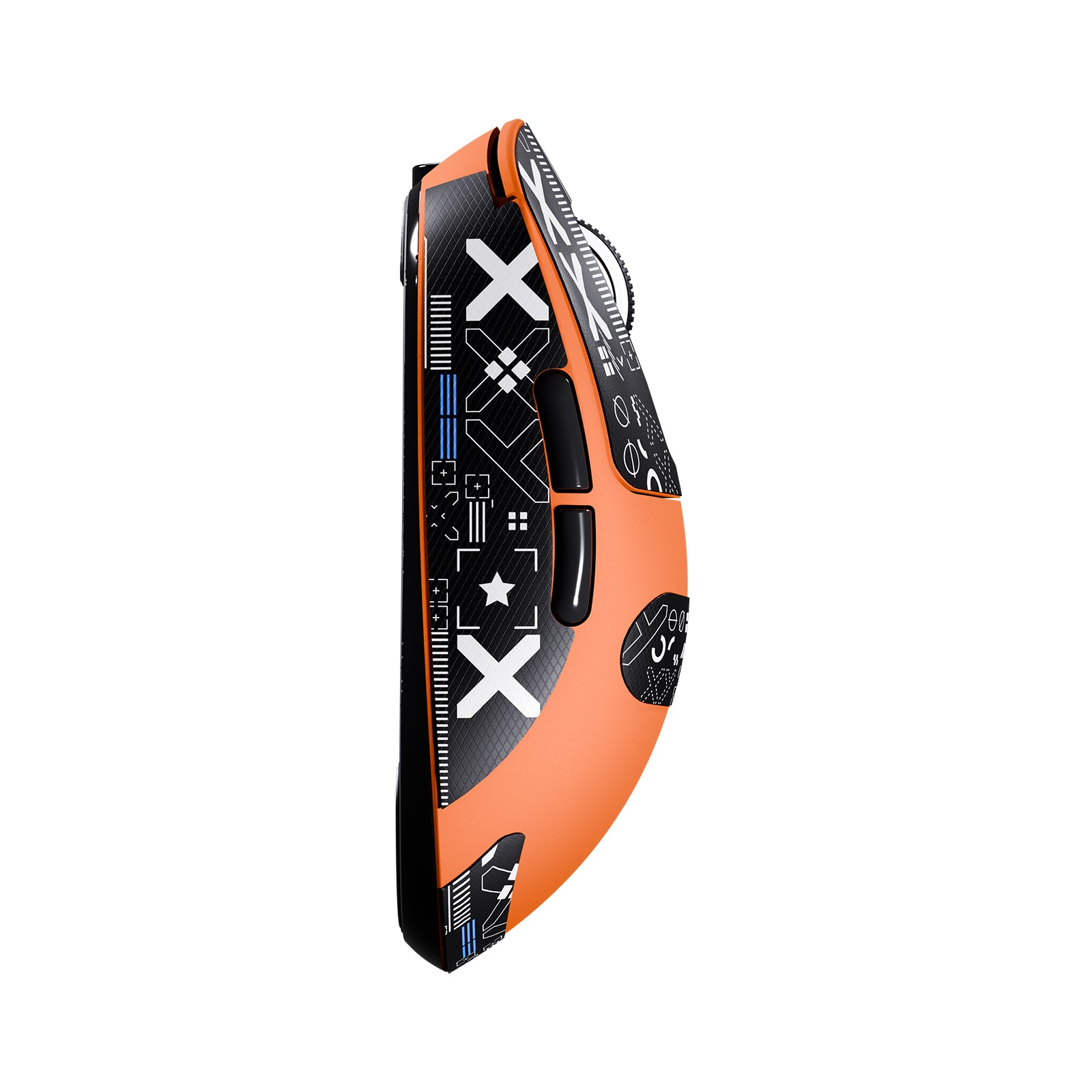 ATTACK SHARK X3 Wireless Gaming Mouse - Orange ergonomic design, side profile view
