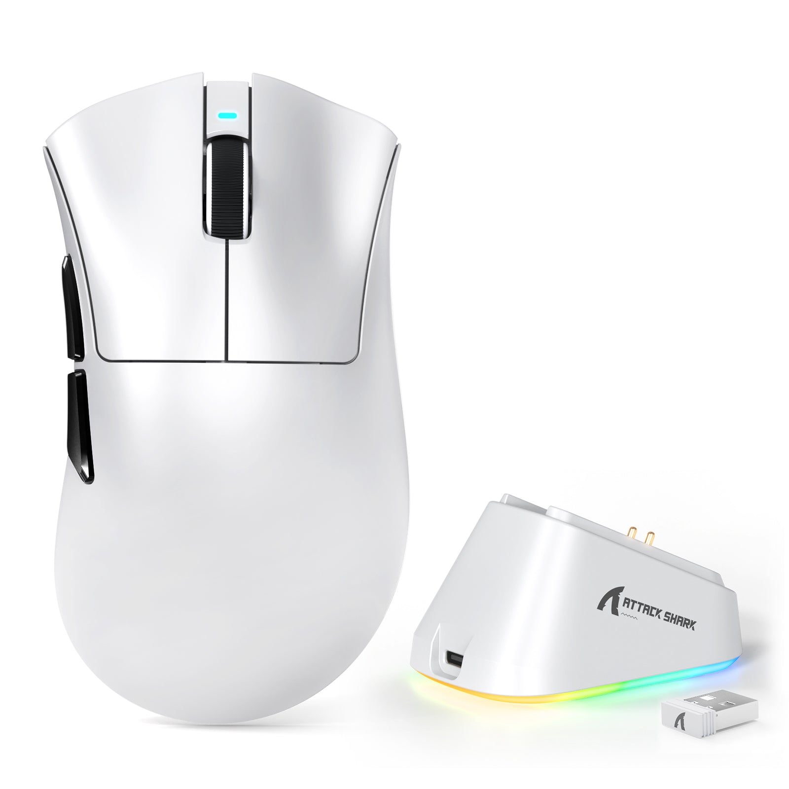 Mouse Gamer ATTACK SHARK V3PRO Tri-Mode Ultraleve com Dock de Carregamento