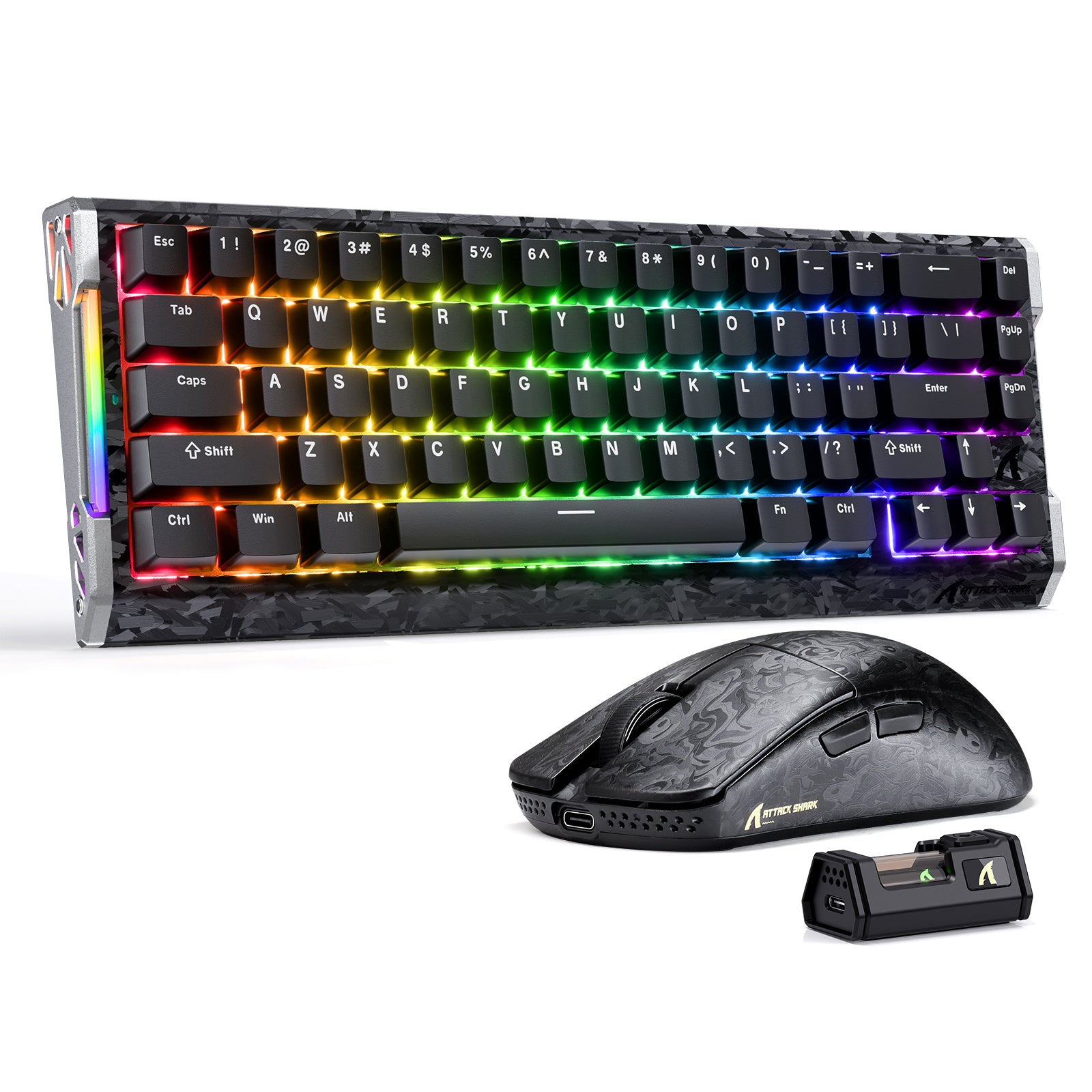 Pacote Gamer ATTACK SHARK R68 HE & R11 ULTRA de Fibra de Carbono