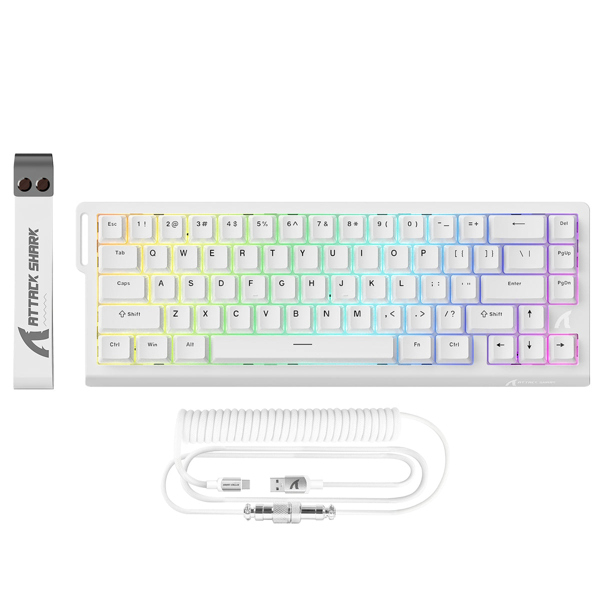 ATTACK SHARK X68 HE Teclado Rapid Trigger com Switch Magnético e Cabo Enrolado C01PRO